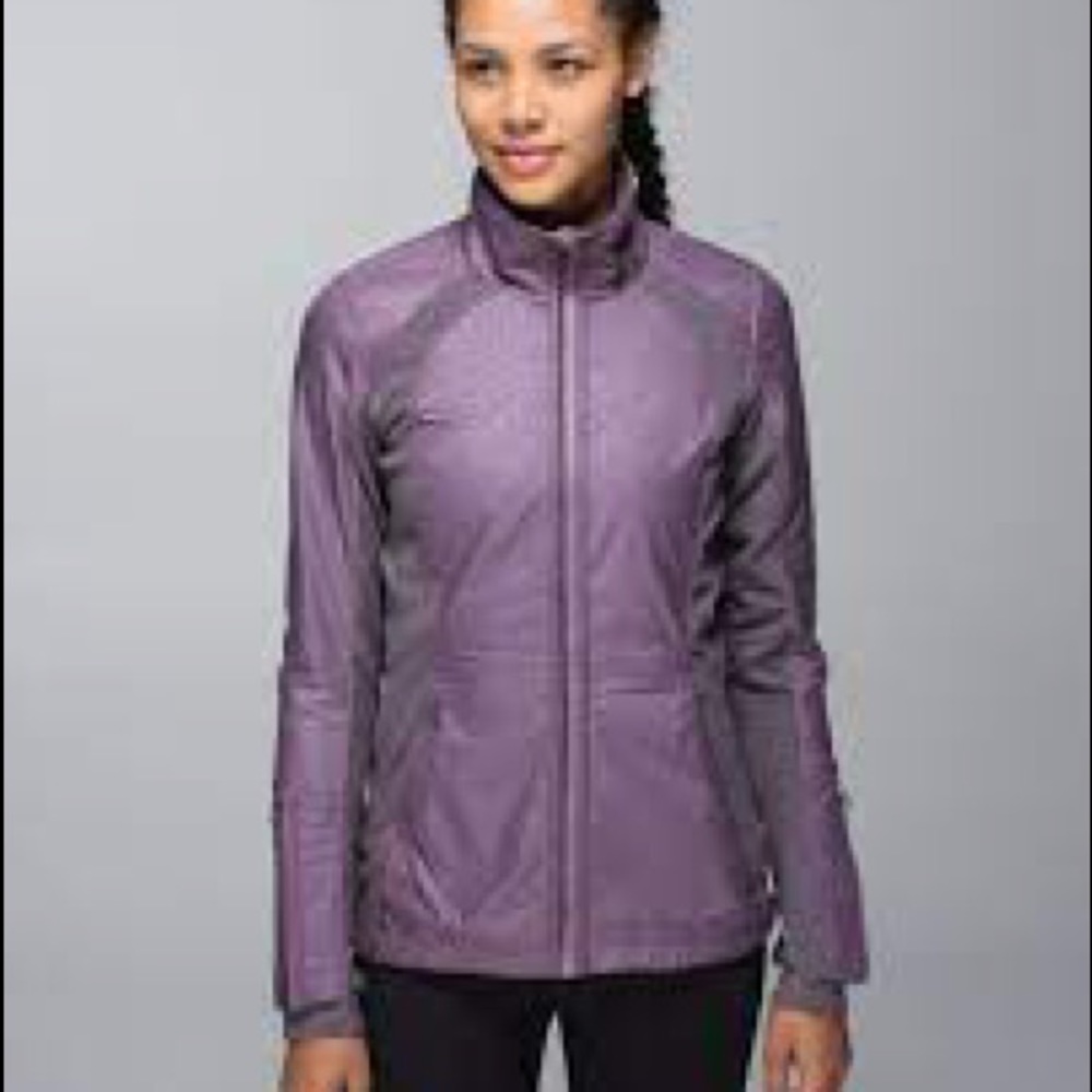 Lululemon Purple camo rebel runner jacket, Size 4